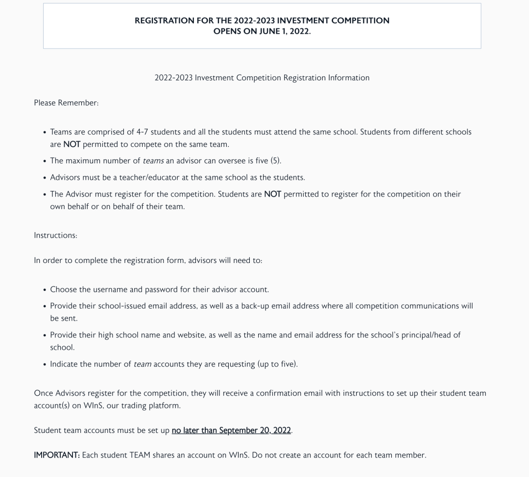 6月1日开始报名！沃顿商赛官网更新2022-2023赛季规则！