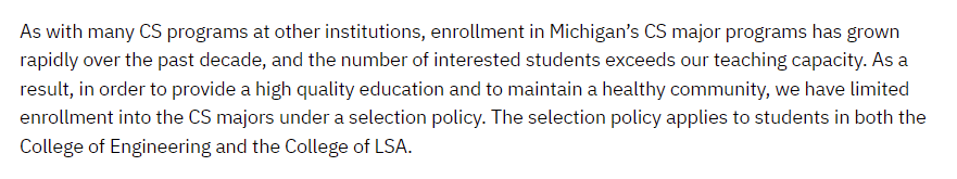 2023密歇根大学CS专业招生政策变更！