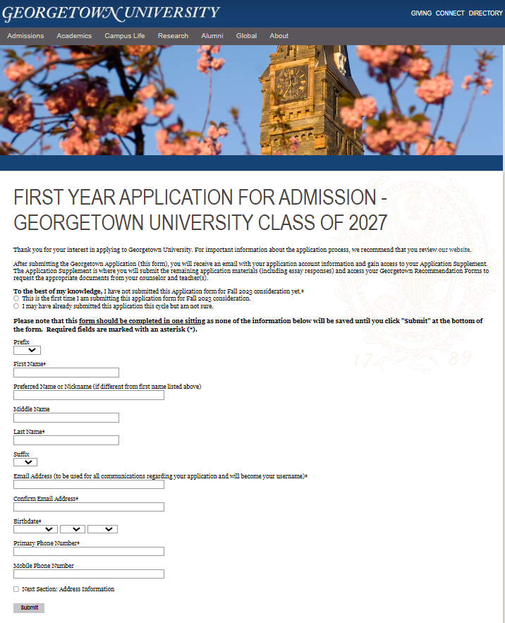 乔治城大学必须提交SAT且拒绝使用通用申请系统！