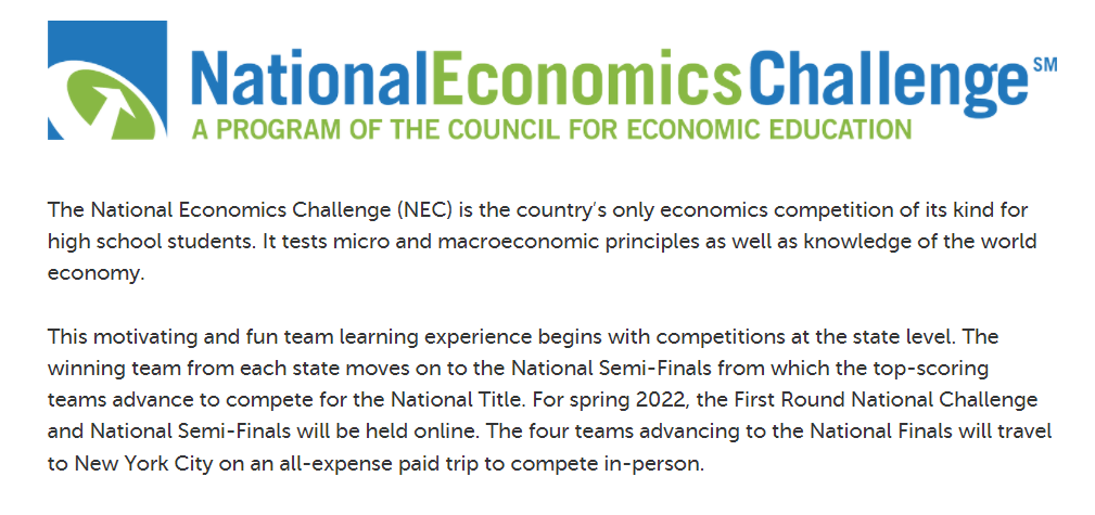 下半年两大经济学竞赛：NEC&IEO已开启报名！