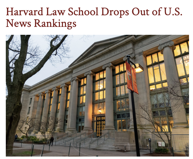 US News大地震，哈佛和耶鲁法学院宣布退U.S.News排名！