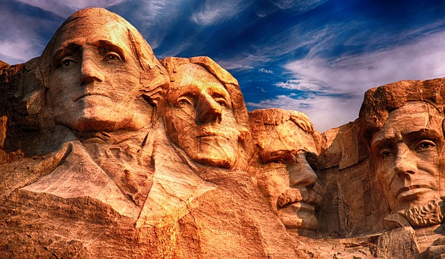 拉什莫尔山, 纪念碑, 雕塑, 地标, 国家的, 达科他州, 美国, 总统