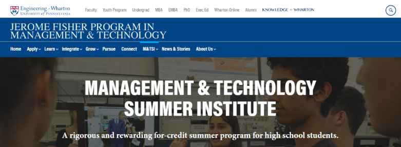 宾大管理和科技暑期学院(M&TSI)