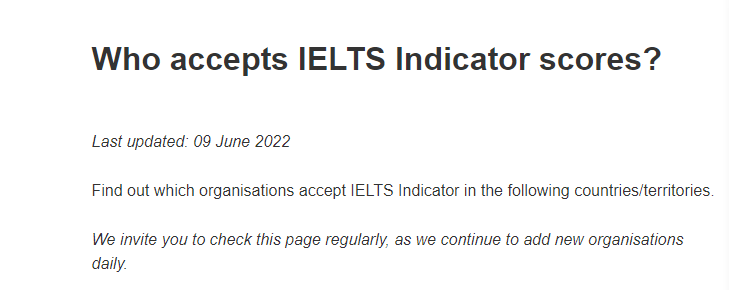接受IELTS Indicator的学校有哪些？优弗教育