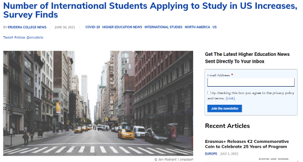 IIE最新报告：2022国际学生申请猛增